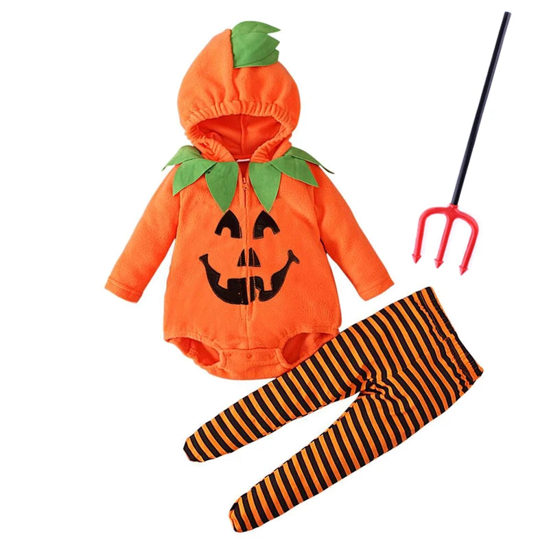 3-24M pumpkin Cosplay Baby Girls Boys Halloween Costume