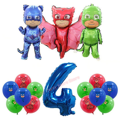 Super Hero PJed Mask Birthday Party Decoration Kids Boys Party Favors Plate Cup Balloon Banner Baby Shower Event Supplies Gifts