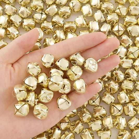 20/30mm Christmas Jingle Bells — Gold Cross Bells