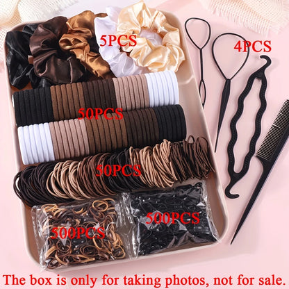 1109pcs Women Dark Hair Accessories Set