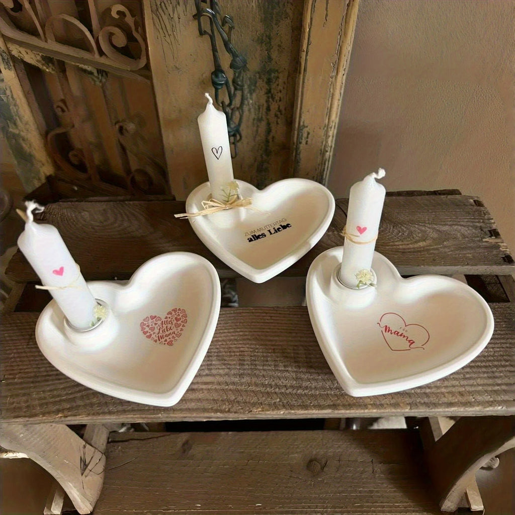 Heart-Shaped Candle Holder Silicone Molds | Crystal Resin Plaster Concrete Molds, Decorative Silicone Molds for Valentine'S Day