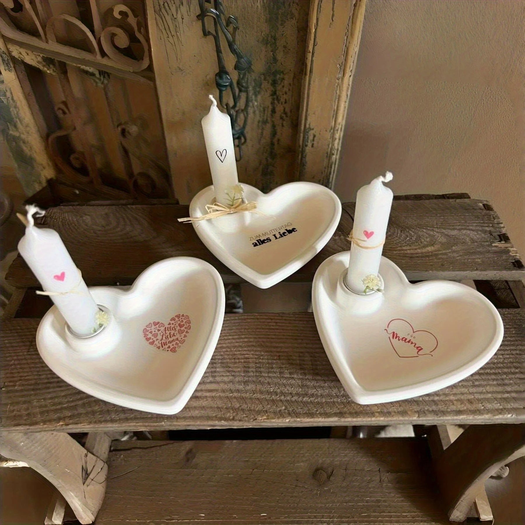 Heart-Shaped Candle Holder Silicone Molds | Crystal Resin Plaster Concrete Molds, Decorative Silicone Molds for Valentine'S Day