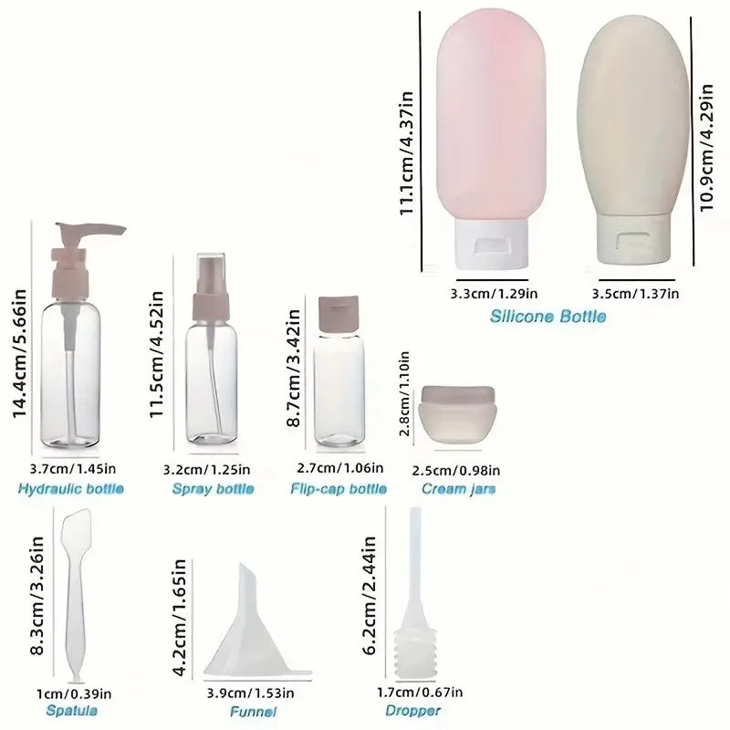 11Pcs Travel Toiletries Containers Set