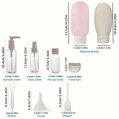 11Pcs Travel Toiletries Containers Set