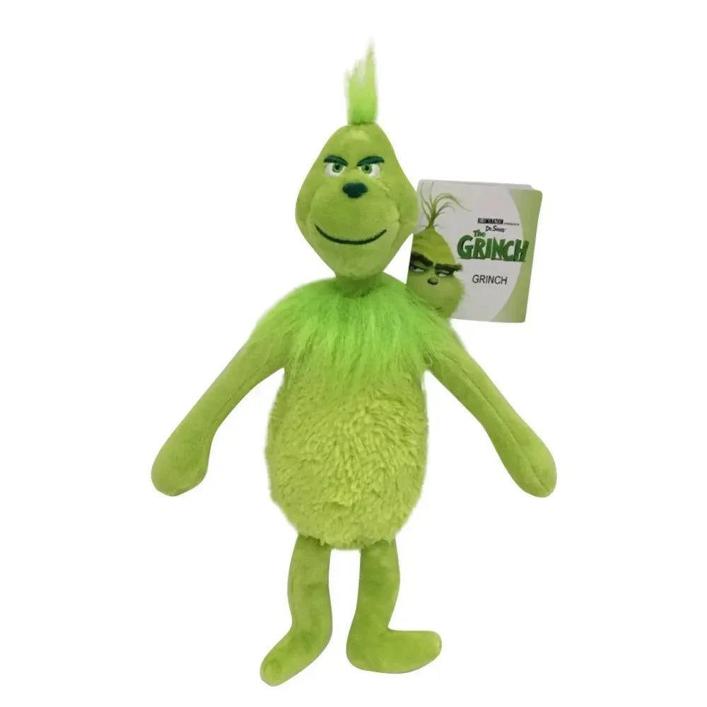 HOT 2026 New Christmas Grinch Plush Toy Green Haired Monster Children's Christmas Cartoon Gift Doll