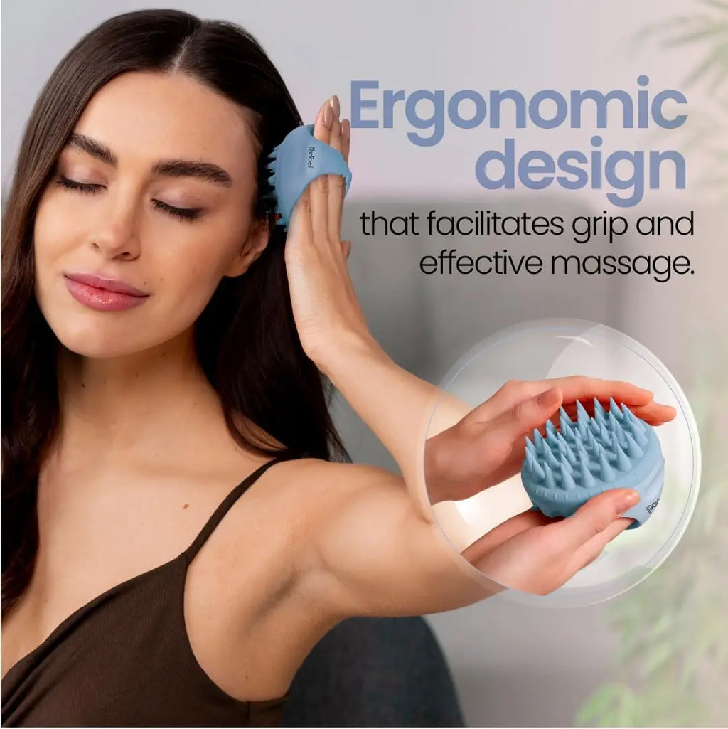 Hair Scalp Massager Shampoo Brush  Scalp Exfoliator for Dandruff Removal for Hair Growth Wet Dry Scalp Exfoliator Brush