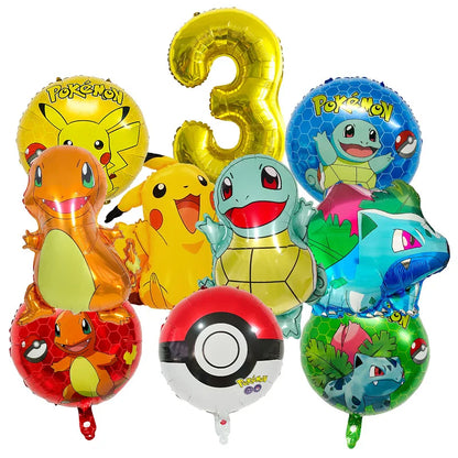Giant PokeMons Theme Foil Balloons Birthday Party Decoration for Kids Birthday Party Gift Favors photo booth Baby Shower Balloon
