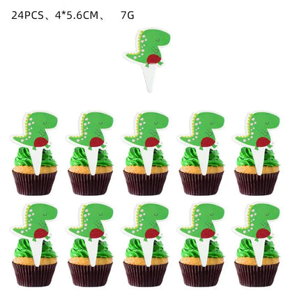 Dinosaur Theme Birthday Decoration Tableware Cup Plate Napkin Backdrop Balloons Banner Paper Bag Kids Gifts Party Decor Supplies