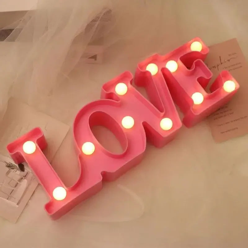 LED Love Heart  Lamp Wedding Party Romantic Red Pink Night Light Ornament Birthday Christmas Home Decoration Valentines Day Gift