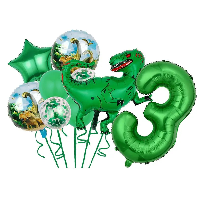 Dinosaur Theme Birthday Decoration Tableware Cup Plate Napkin Backdrop Balloons Banner Paper Bag Kids Gifts Party Decor Supplies