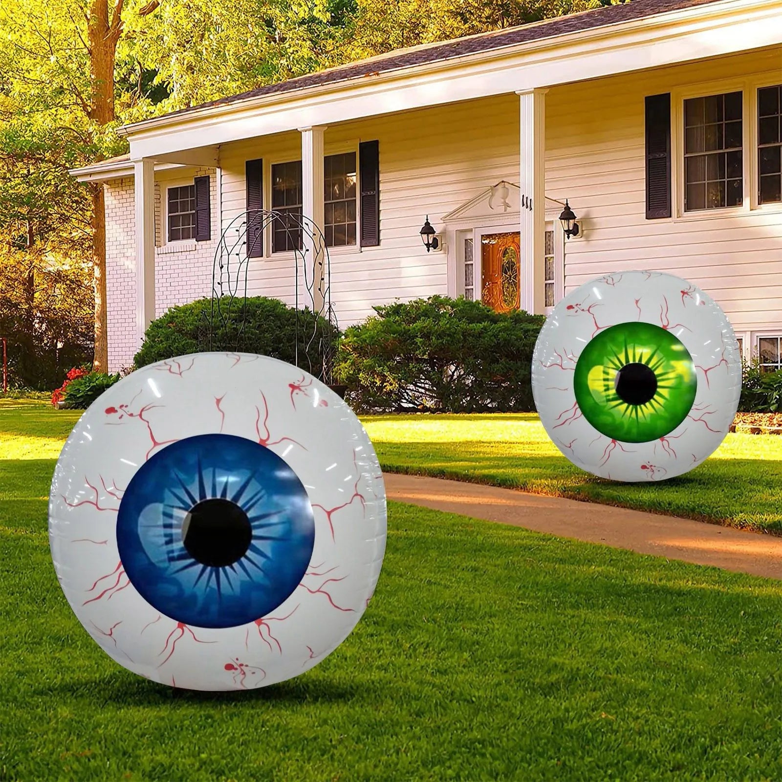 Halloween Inflatables Eyeball Decorations  Bloodshot Eyeballs Indoor Outdoor And Garden Halloween Decors