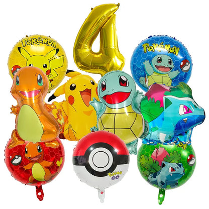 Giant PokeMons Theme Foil Balloons Birthday Party Decoration for Kids Birthday Party Gift Favors photo booth Baby Shower Balloon