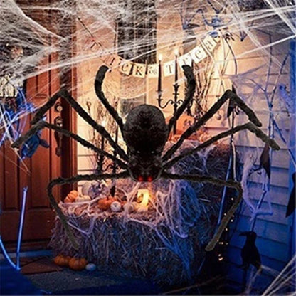 Spider Decoration Outdoor Black Soft Hairy Scary Spider