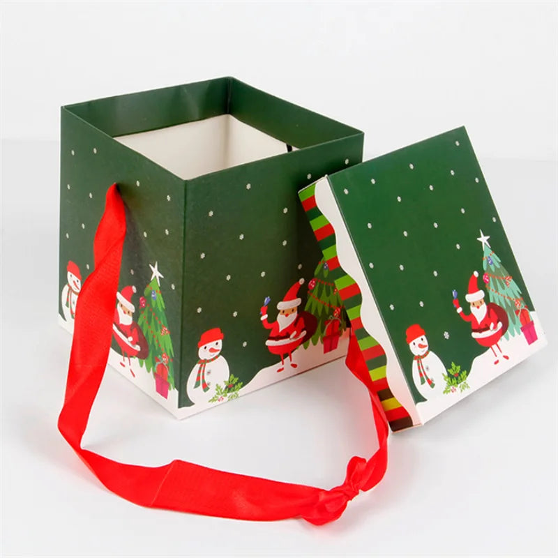Christmas Gift Boxes Packing Gift Merry Christmas Decorative Carton For Xmas Home Party Decor New Year Candy Box Case