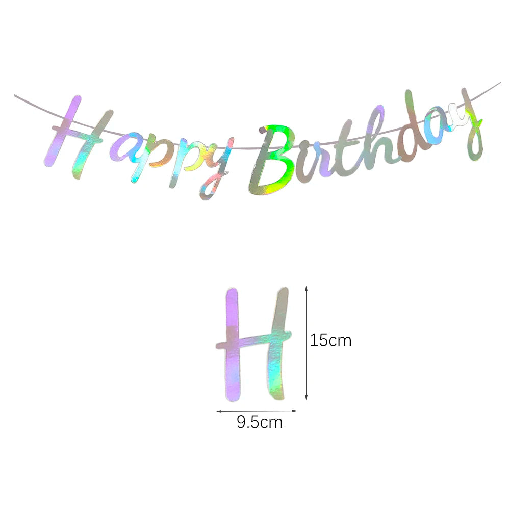 Happy Birthday Banners Gold Pink Letters Flag Banner Hanging Ornament Spiral Decoration for Kids Birthday Party Decor Supplies