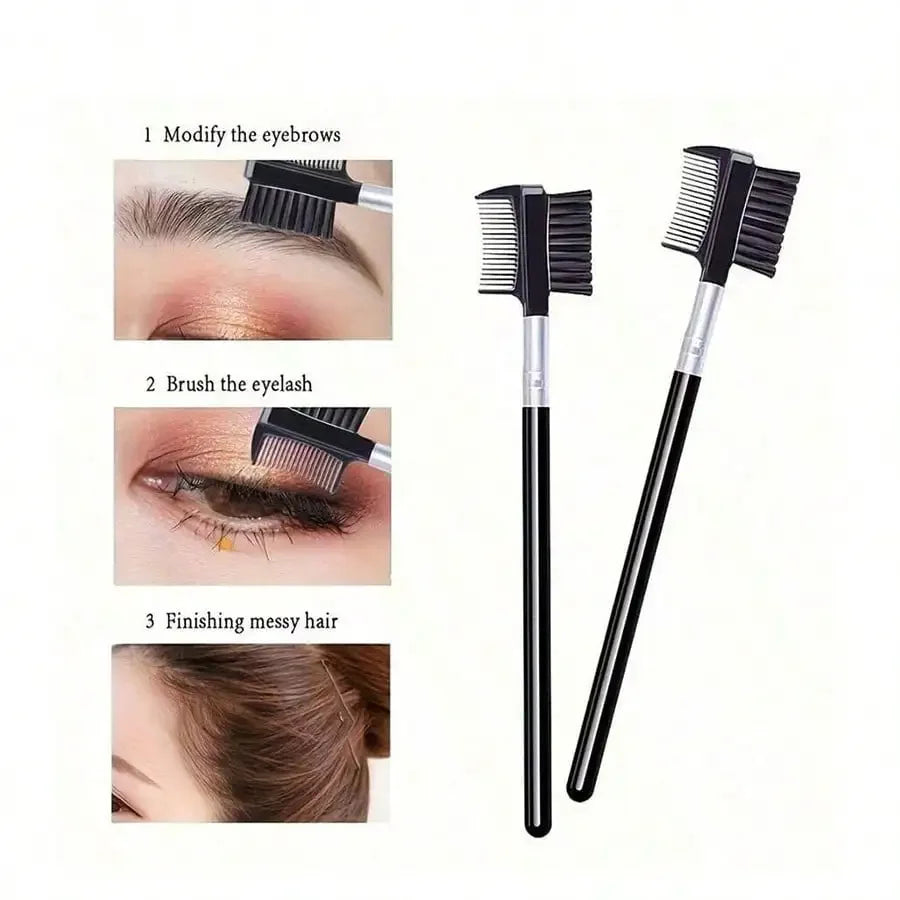 Eyebrow Brush,11-In-1 Eyelash Grooming Kit, Includes Eyelash Curler With Comb Separator, Eyelash Wand,  4 Silicone Refill Pads