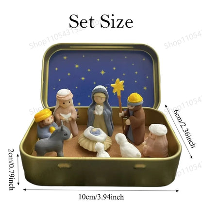 Mini Nativity Ornament Set