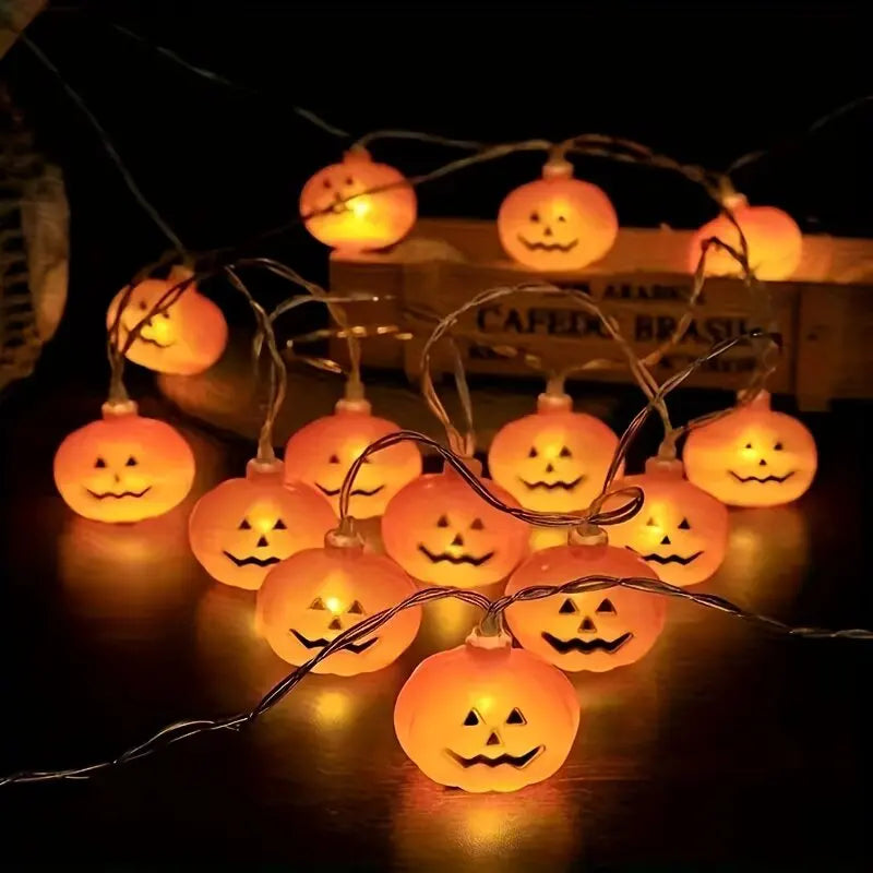 59.06i10LED Pumpkin String Lights for Halloween Room Party Decorations and Other Lighting Arrangements