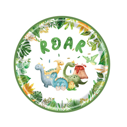 Dinosaur Theme Birthday Decoration Tableware Cup Plate Napkin Backdrop Balloons Banner Paper Bag Kids Gifts Party Decor Supplies