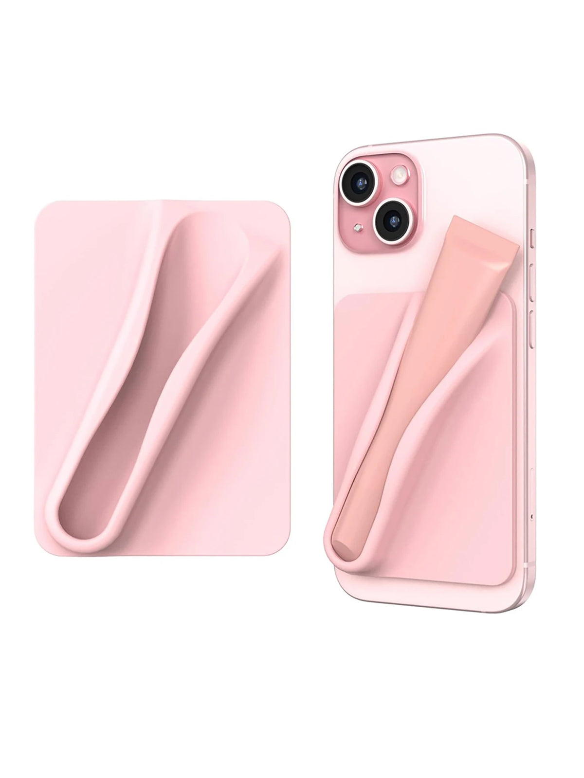 1 Solid Color Silicone Lipstick Phone Holder That Can Be Attached to the Back of the Phone. Portable Lip Gloss Phone Holder Suitable for Most Smartphones. a Great Gift for Women on Birthdays and Holidays!