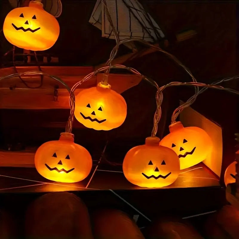 59.06i10LED Pumpkin String Lights for Halloween Room Party Decorations and Other Lighting Arrangements