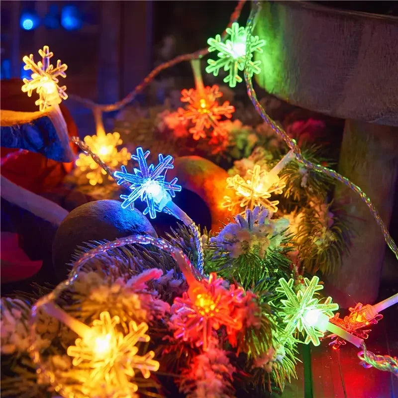 Snowflake Light String — USB LED Christmas Lights