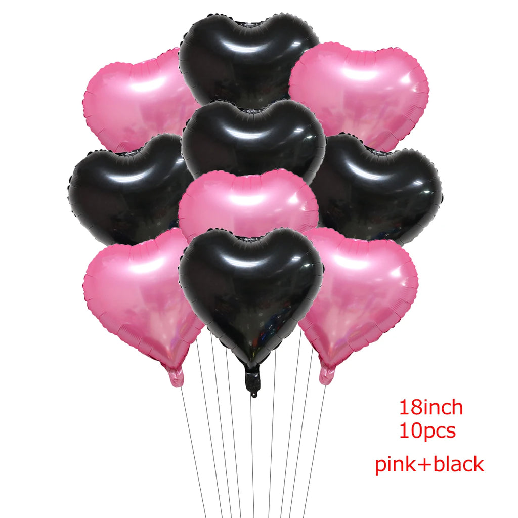 10pcs 18 Inch I LOVE You Heart Balloons Wedding Valentine's Day Decorations Marriage Propose Globos Wedding Balloon