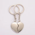 1Pair Couple Love Keychain  Heart Key Rings Lovers Love Key Chain for Jewelry Making DIY Birthday Souvenirs Valentine's Day Gift