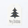 100Pcs Merry Christmas DIY Kraft Tags Labels Gift Wrapping Paper Hang Tags Santa Claus Paper Cards Xmas Party Supplies