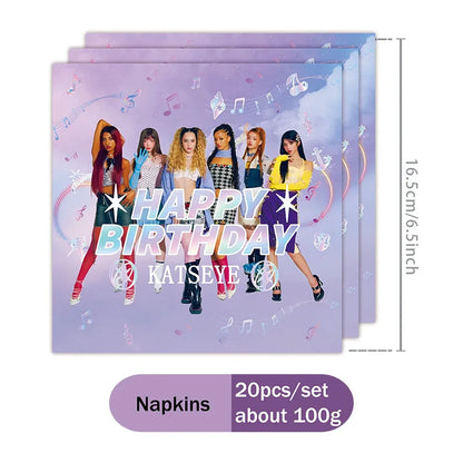 Hot KPOP K&Katseye Themed Decoration Kit Birthday Christmas Halloween Combo Perfect for Indoor Living Rooms Outdoor Backyards