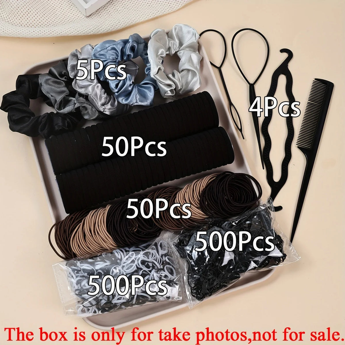 1109pcs Women Dark Hair Accessories Set