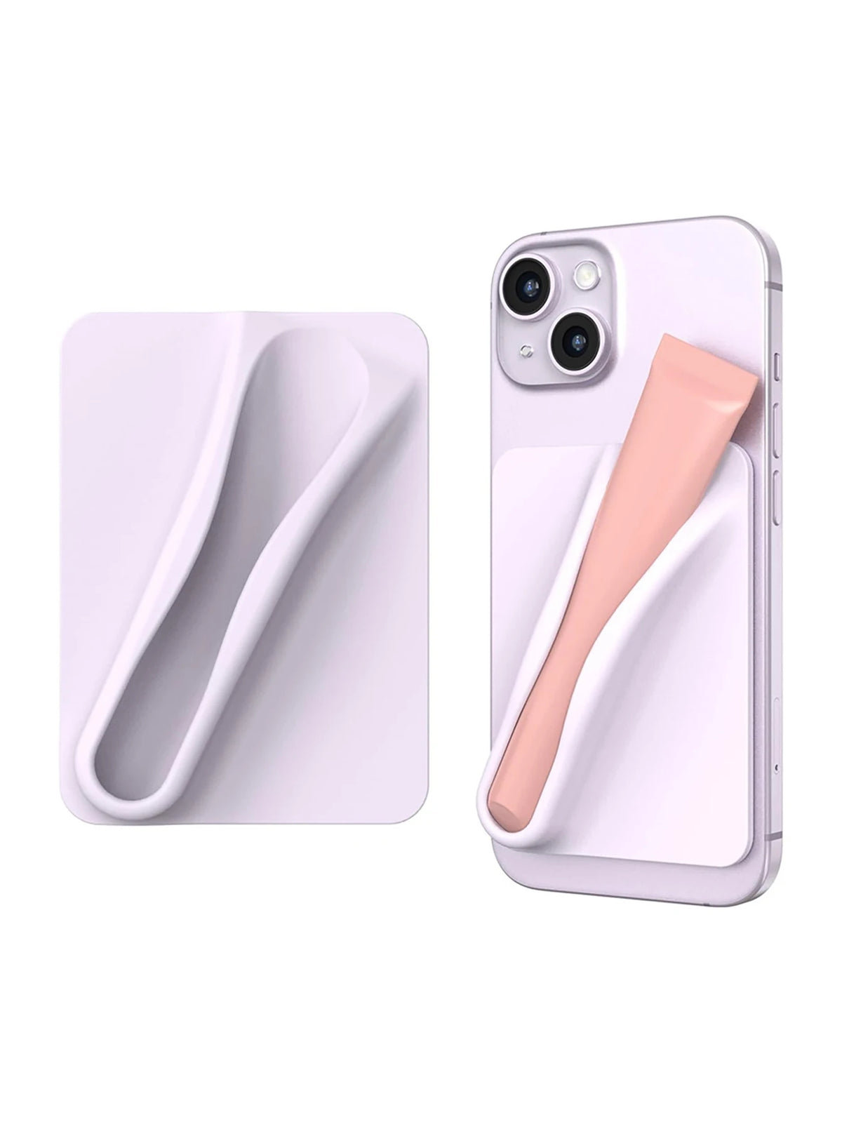 1 Solid Color Silicone Lipstick Phone Holder That Can Be Attached to the Back of the Phone. Portable Lip Gloss Phone Holder Suitable for Most Smartphones. a Great Gift for Women on Birthdays and Holidays!
