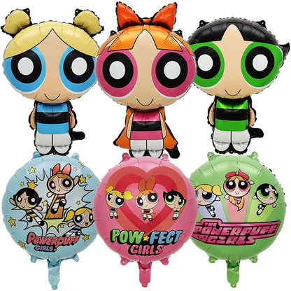 Cute Cartoon Girls Theme Birthday Balloon Set 1-9 Years Number Balloons Cake Topper Party Decor