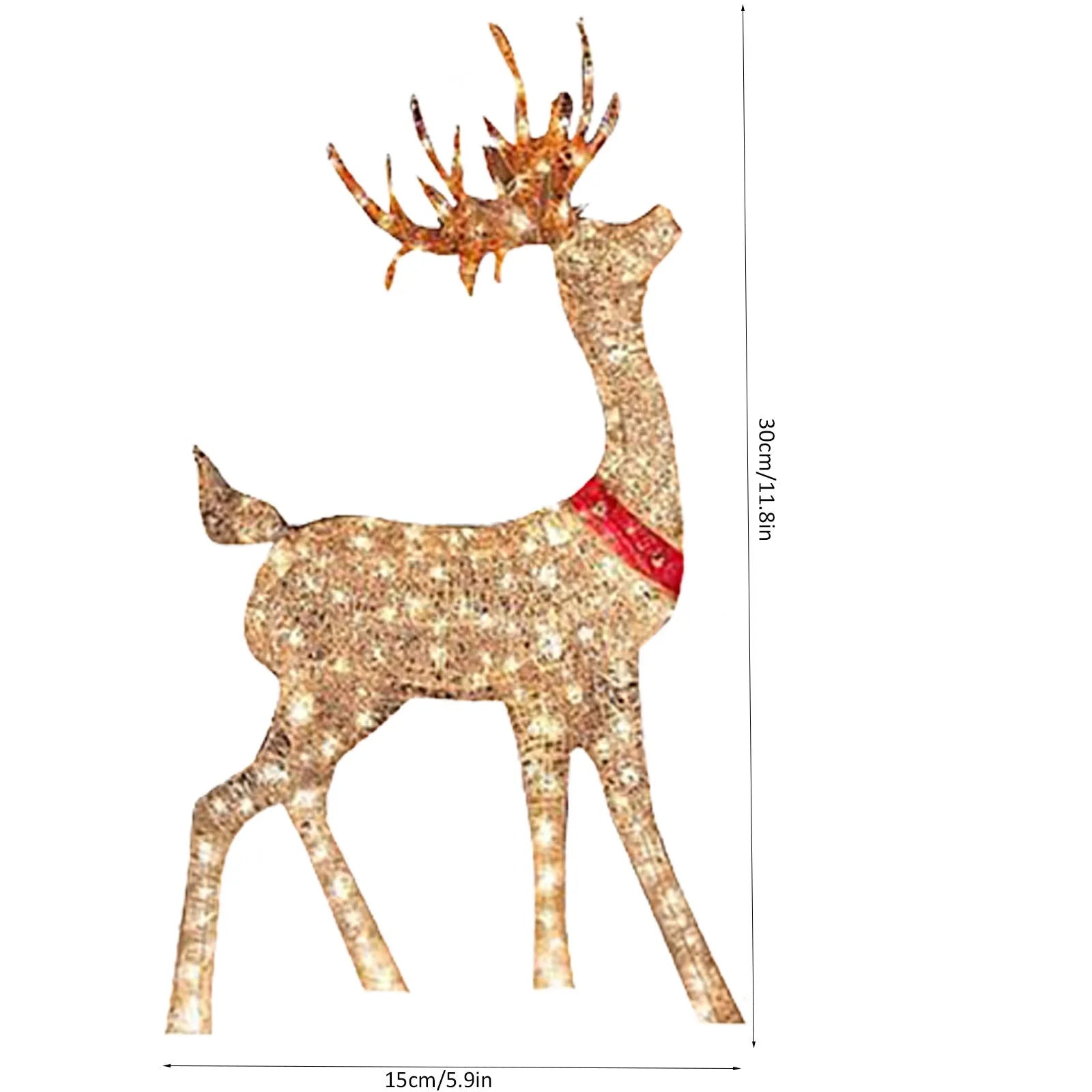 1pc Lighted Christmas Deer Stake Lighted Christmas Deer Stake Reindeer Christmas Pathway Lights Outdoor Yard And Garden