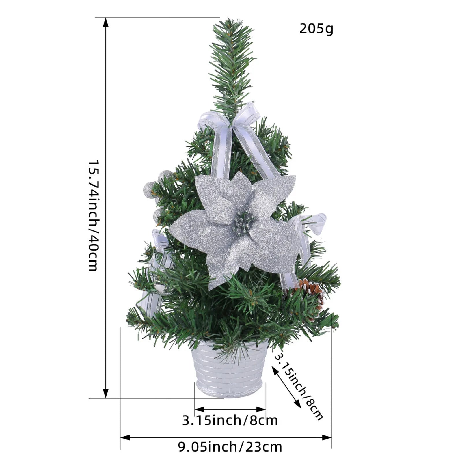 Artificial Tabletop Mini Christmas Tree Tabletop Decorations Festival Winter Holiday Miniature Decor for Christmas Décor 30cm