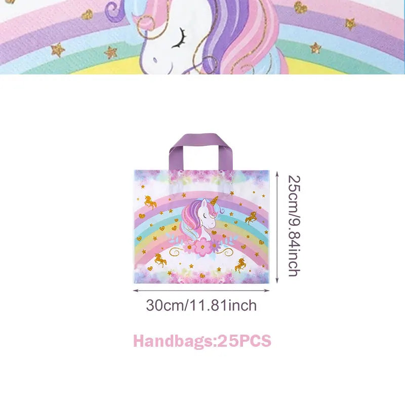 Unicorn Girls Birthday Decoration Party Supplies Unicorn Theme Tableware Set Cup Plate Balloon Banner Gift  for Kids Party Favor