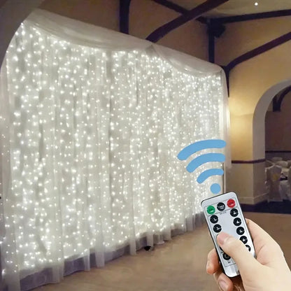 LED Silver Wire Curtain Light — Fairy Curtain String Lights