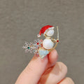 Christmas brooch Christmas stocking bell candy Christmas snowman corsage