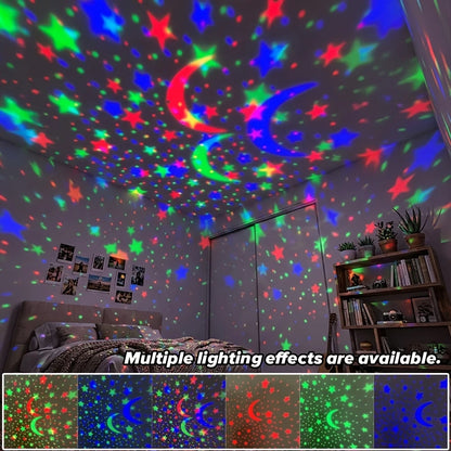 Magic Ball Stage Light — Star & Moon Night Light Projector