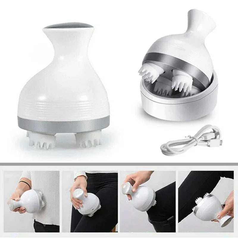 Electric Cordless Hair Scalp Massager with Kneading 4 Massage Nodes
