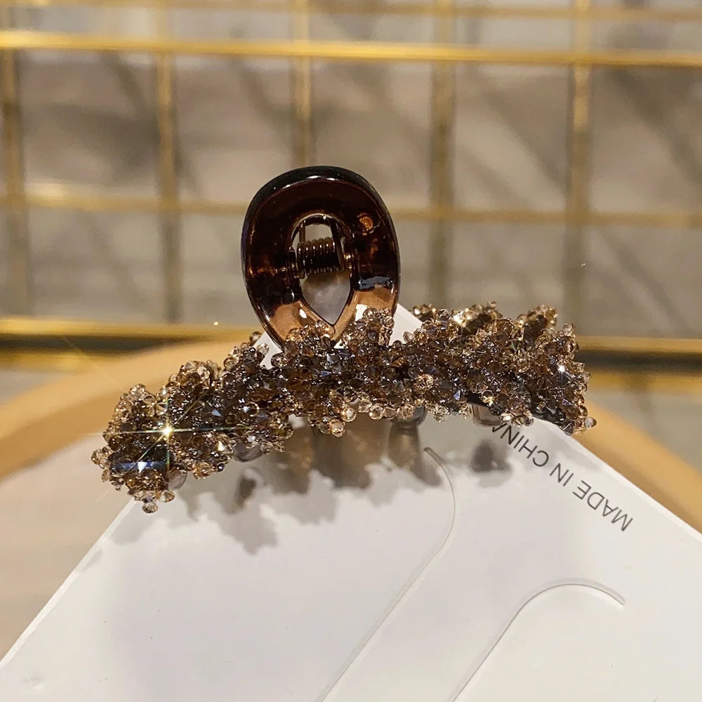 Glitter Shiny Small Grab Clip Women Girl Hair Side Clip Forehead Bang Princess Small Hair Claw Clamp Hair Clip Styling Headdress
