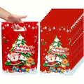 50-Pack Reusable Decorative Plastic Gift Bags For Christmas, Birthday, Business Events - Purpose Party Favor And Gift Wrapping