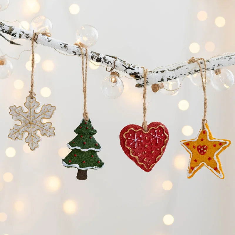 2025 Christmas Tree Decorations Christmas Resin Pendant Ornaments Home Decor DIY Kids Toys Gifts DIY Handmade Jewelry