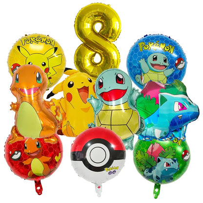 Giant PokeMons Theme Foil Balloons Birthday Party Decoration for Kids Birthday Party Gift Favors photo booth Baby Shower Balloon