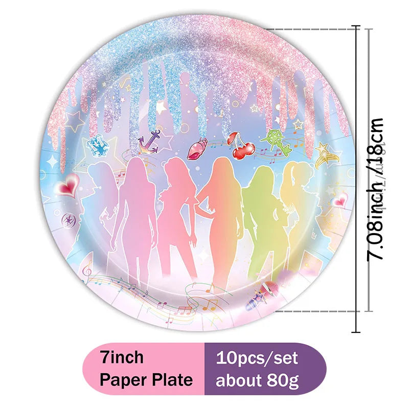 Hot KPOP K&Katseye Themed Decoration Kit Birthday Christmas Halloween Combo Perfect for Indoor Living Rooms Outdoor Backyards