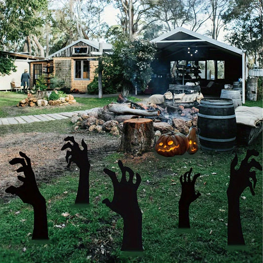 Black Hand Courtyard Outdoor Garden Lawn Stake