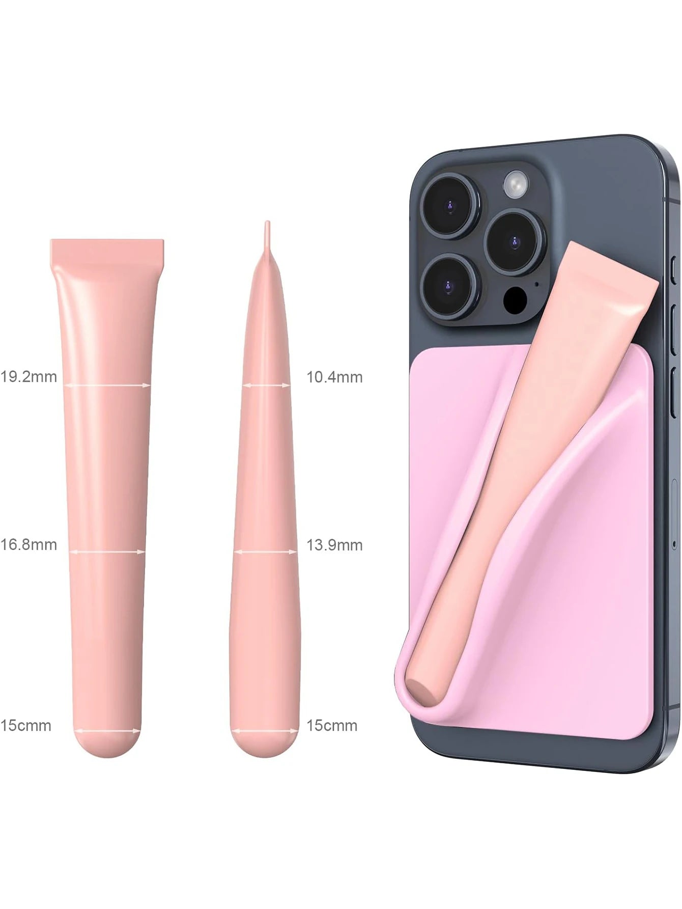 1 Solid Color Silicone Lipstick Phone Holder That Can Be Attached to the Back of the Phone. Portable Lip Gloss Phone Holder Suitable for Most Smartphones. a Great Gift for Women on Birthdays and Holidays!