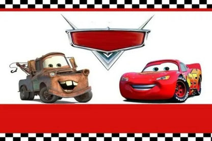 Photography Backdrop Cartoons Cars Theme For Kids Birthday Party Background Cake Table Decor Banner Can Be Customize Name