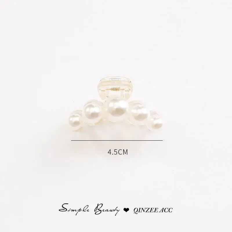 Elegant Hyperbole Big Pearls Acrylic Hair Claw Clips