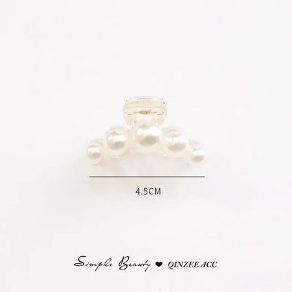 Elegant Hyperbole Big Pearls Acrylic Hair Claw Clips